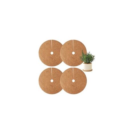 discos protectores para plantas, estera protectora de coco para plantas, protección de coco para plantas en maceta contra las heladas en invierno (40 cm)