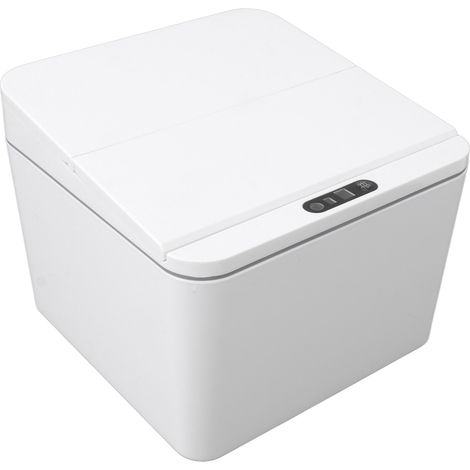 Poubelle automatique 4 L, chargement USB, couvercle rabattable, ouverture et fermeture automatiques, capteur inductif intelligent, boîte de rangement sans contact (1/5)