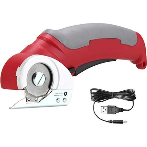 4,2V Elektrischer Stoffschneider mit Kupferspulenmotor, tragbarer Stoffschneideapparat, handgeführt, für Karton, rot