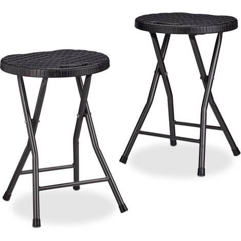 2 stk klapphocker aus rattan