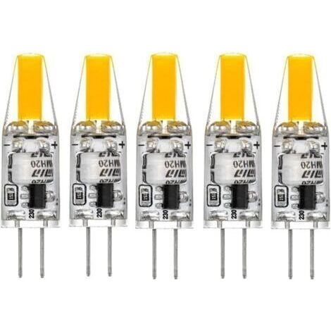 G4 LED 220V 3W 2700K blanc chaud 160LM, ampoules en silicone remplacent les ampoules halogènes traditionnelles 30W, paquet de 5 unites (1/4)