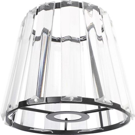 Abat-jour de rechange en verre, forme carrée étagée, haute transparence, pour la maison, chambre, salon, bureau, bibliothèque, dortoir, 1 lot (1/2)