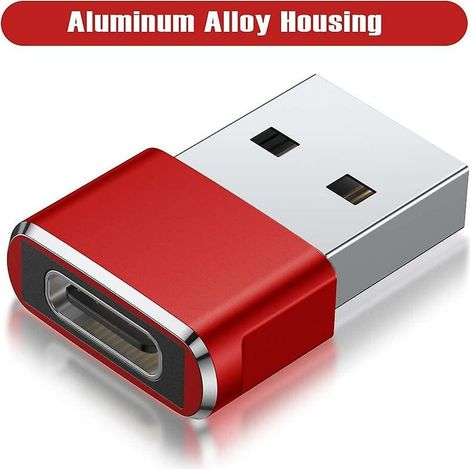 Adaptateur USB C femelle vers USB mâle 2 pièces, câble de chargeur de type A (1/3)