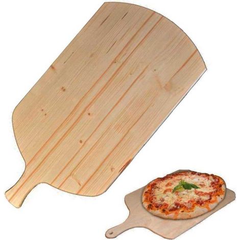 Tagliere Per Pizza a Metro Teglia Vassoio Legno Rettangolare Con Manico 72x36cm