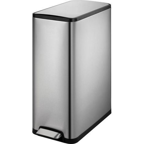 EKO - Poubelle à pédale Ecoslim 45 litres - Stainless steel Plastic  - inox mat