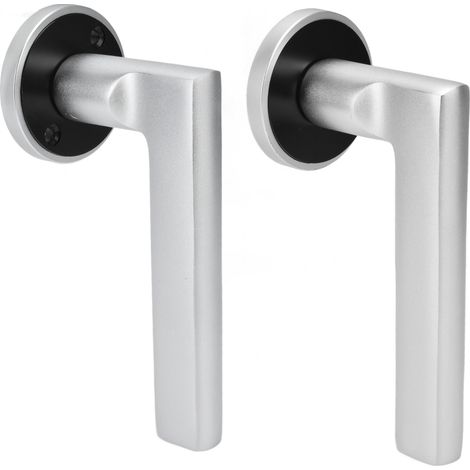 Serrure de porte intérieure pleine en aluminium spatial à roulement à billes, poignée mécanique à roulement à billes pour salle de bain et chambre (1/5)