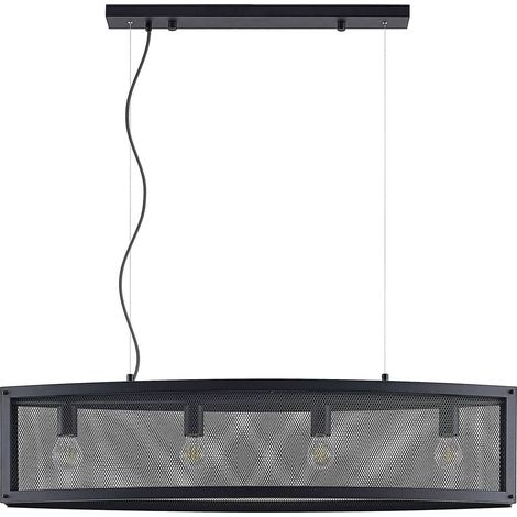 Lindby Lámpara colgante 'Mizgin' en Negro de Metal