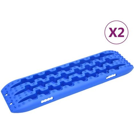 Planche extensible en deux parties, bleue, 106 x 30,5 x 7 cm, en nylon. (1/5)