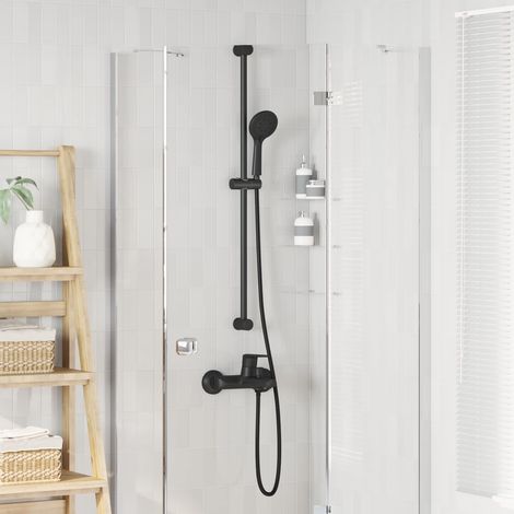 vidaXL Set di Sistema Doccia Nero 101 cm Acciaio Inox