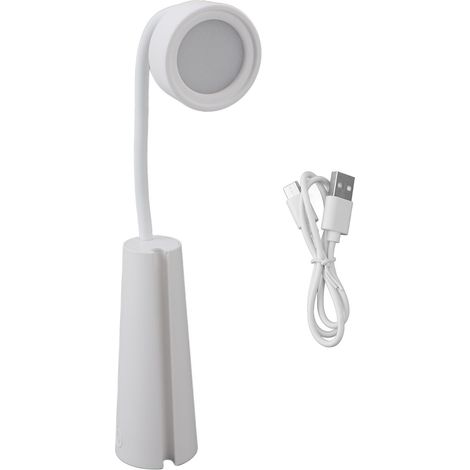 Ortviai Lampe de bureau LED réglable avec bras flexible, 3 niveaux de luminosité, design compact et portable pour étude ou bureau (1/5)