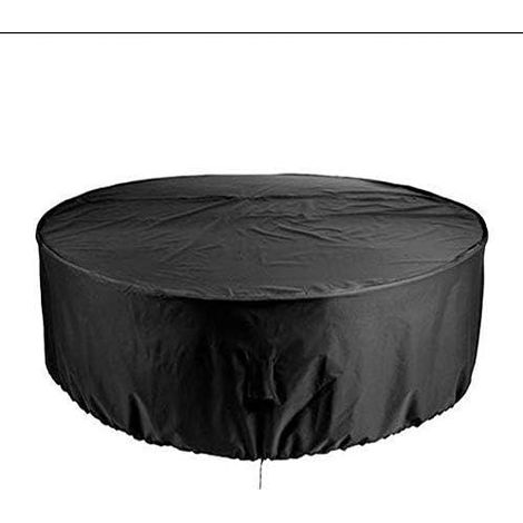 Housse de protection pour mobilier de jardin, housse de table ronde imperméable et résistante, protection anti-UV contre la poussière et les UV pour chaises et tables de jardin - Voir photo, 185 x 110 (1/5)