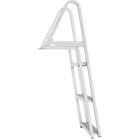 Mophorn 3-stufige abnehmbare Bootsleiter , 159 kg Tragkraft, 610 x 455 x 1225 mm