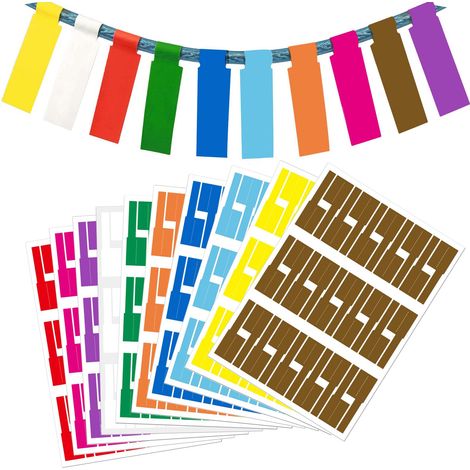 Étiquettes de Câble,10 Feuilles 300 Pièces Etiquette Cable Organisateur de Cable Etiquettes Autocollantes Etiquettes pour Câbles,pour Marquer Organiser le Fil Cables,10 couleurs (1/5)