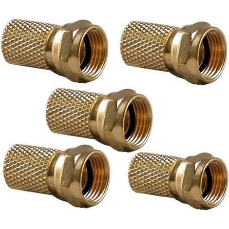Lot 5 Fiches F OR avec joint coaxial 6,8 MM CONN…