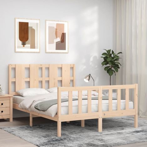 Massivholzbett ohne Matratze 120x200 cm Kiefernholz vidaXL (1/5)