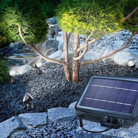 esotec Solarstrahler 4er-Set Quattro Power mit Solarmodul wetterfest IP65 102142 (1/5)
