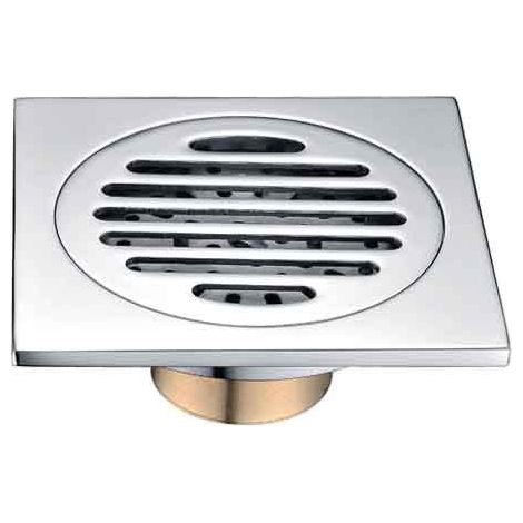 Bonde de sol en laiton massif, grille carrée anti-odeurs et anti-insectes pour salle de bain