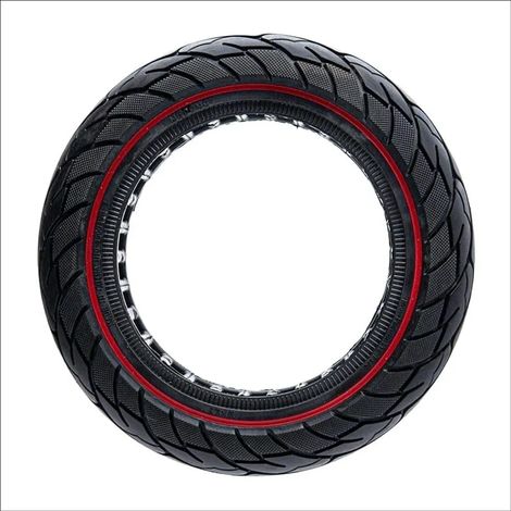 Pneus pleins en caoutchouc 10x2,125" pour Soflow, Aprilia, Odys Alpha X10, etc. – Rouge (1/4)
