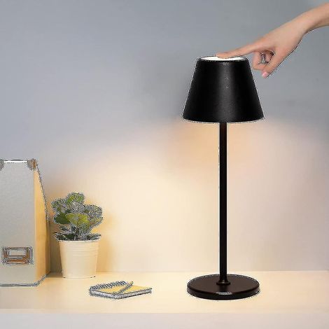 Tischlampe Kabellos, Led Tischlampe Akku Dimr Touch Switch & Aufladbar USB-C, Aluminium Tischlampe (1/5)