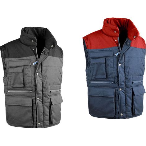 Gilet da lavoro imbottito Sottozero Antares 9025 Top - S - Blu/Rosso