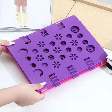 Planche Pliante Vêtements Noir Rouge Plastique, Modèle Spécial T Shirt Chemise Enfants Adultes Pliage Rapide Accessoire ENEVAOCT (1/5)