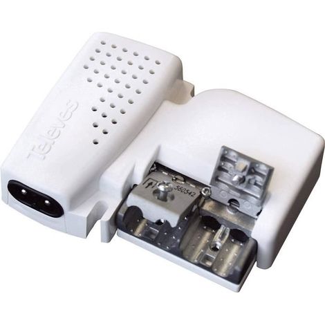 Amplificateur - Televés - 2S - 47 790 MHz - G10/20 dB réglable - Blanc