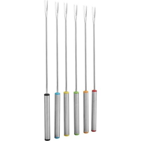 Furnoor Fonduegabeln, 6-teiliges Set aus Edelstahl, Käse- und Schokoladenfonduegabeln (1/4)