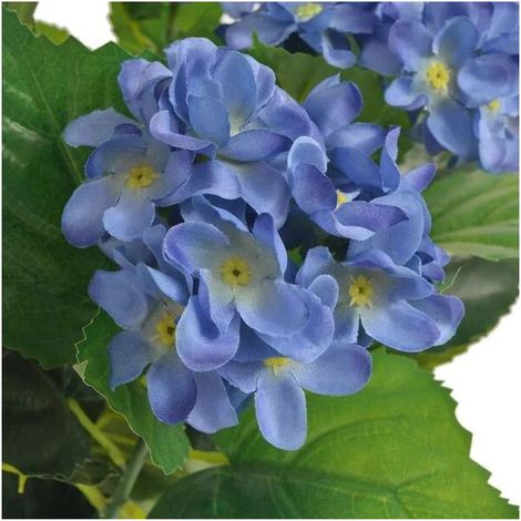 Hortensia artificiel en pot, 60 cm, bleu (1/5)
