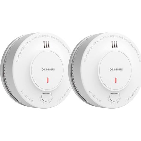 Détecteur de Fumée avec Batterie Scellée 10 Ans, SD2J0AX, Lot de 2  Conforme à la Norme EN14604 (1/5)