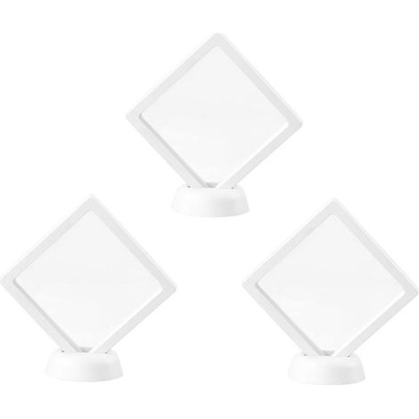Lot de 3 boîtes de présentation pour bijoux, ongles et bracelets, avec cadre flottant 3D. (1/5)