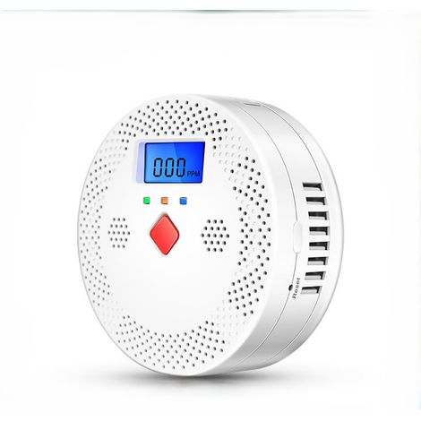 Kohlenmonoxidmelder, CO-Gasmonitor-Alarmmelder, Lauter Alarm, CO-Sensor mit LED-Digitalanzeige, für Zuhause (1/5)