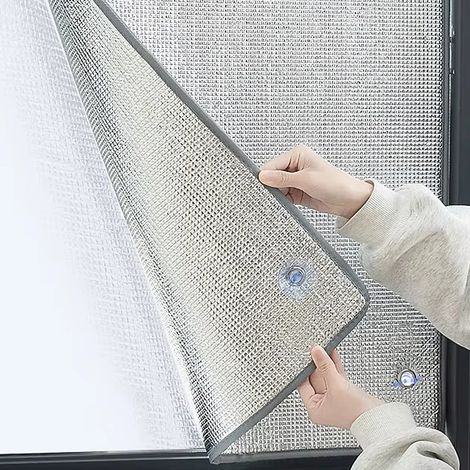 Film occultant, isolant thermique et réfléchissant pour vitrages, protection UV, film aluminium, 40 x 100 cm (1/5)