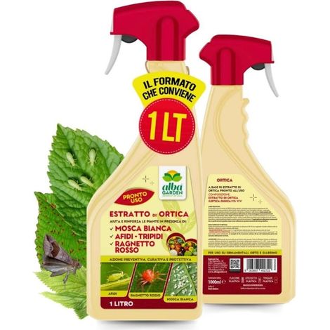 Estratto Di Ortica Spray Biologico Funzione Protezione Naturale Potenzia le Difese delle Piante da Cocciniglia Afidi Cimici x 1 Lt (1/5)