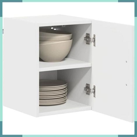Armoire murale de cuisine - Kalmar - Blanc - 30 x 31 x 40 cm - Grand espace de stockage (1/5)