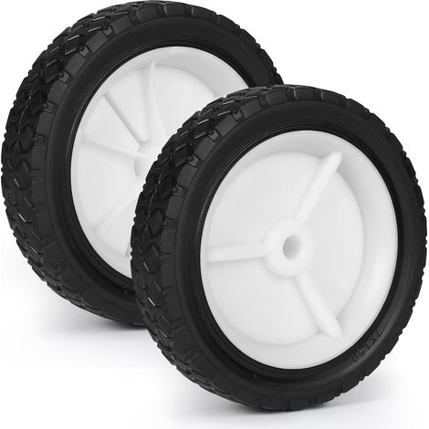 2 pcs. Ø175mm Roue en Caoutchouc, 7in Pneus de Tondeuse à Gazon Chariot Roue Motrice, Roues de Rechange Universelles pour Tondeuse à Gazon, Chariot, Tracteur de Pelouse, Tondeuses (1/5)