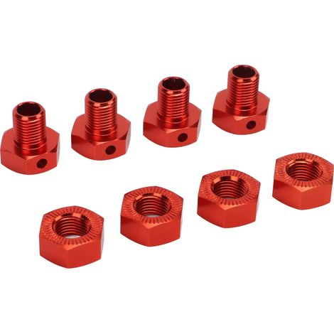 Coupleur hexagonal de roue en alliage d'aluminium de 17 mm pour camion RC série JLB 1/10, clé hexagonale rouge (1/5)