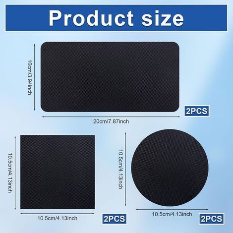 6pcs Kit de Réparation de Trampoline, 3 Styles de Patchs Autocollants pour Trampoline Accessoires de Trampoline pour Réparer Les Trous Ou Les Déchirures dans Les Tapis de Trampoline (1/4)