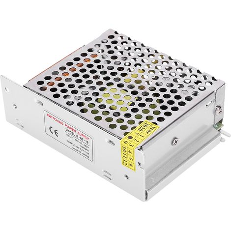 Adaptateur de commande d'alimentation à découpage DC12V pour bande lumineuse LED d'écran en alliage d'aluminium pour imprimante 3D (S6012 (L) (12V 5A 60W) AC100-240V) (1/5)