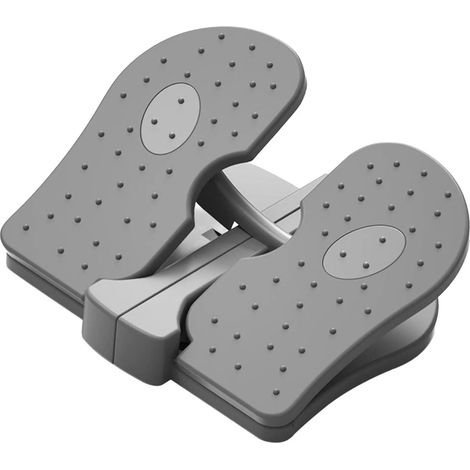 Appareil de marche pour les pieds, pliable et utilisable sous un bureau, gris.