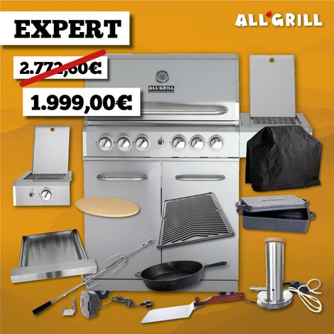 ALLGRILL Gasgrill ALLROUNDER L - 35 Jahre Aktion inkl. EXPERT Zubehörset (10030435J)
