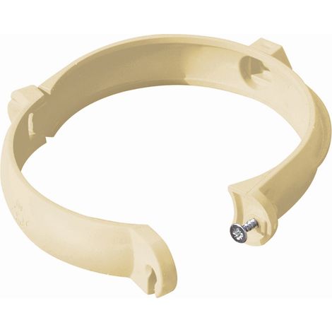 First Plast – Collier à bride Ø80 sable – Raccord PVC pour gouttière – Assemblage par collage – Gamme gouttière de 25