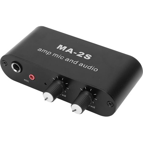Mini-Stereo-Audio-Vorverstärker mit 3 Ausgängen, Kopfhörerverstärker aus Aluminium-ABS für Lautsprecher (1/5)