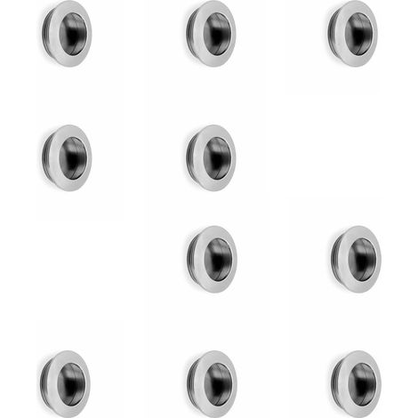 Emuca Lot von 10 Möbelknopfe Benetusser, Durchmesser 41mm, Zamak, Nickel satiniert (1/5)