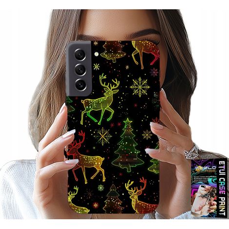 Funda para Samsung Galaxy S21 FE - reno, copo de nieve, árbol de Navidad + cristal (1/5)