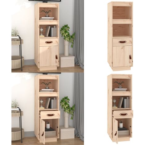 Buffet haut 34x40x108,5 cm Bois massif de pin - Rangement bois - Buffet en bois massif (1/5)
