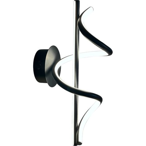 Lampada da parete moderna a spirale LED 12W nera TWIST ML1058 Milagro (1/5)