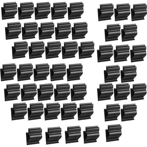 50 schwarze Clips für Etiketten auf Speisentabletts, Etikettenhalter aus Kunststoff für Buffets (1/5)