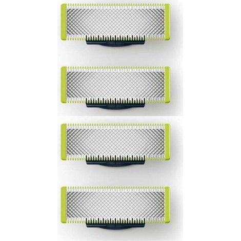 Präzisions-Ersatzklingen für OneBlade-Rasierer – 4 Stück aus widerstandsfähigem Edelstahl, kompatibel mit Ein-Klingen-Rasiersystemen