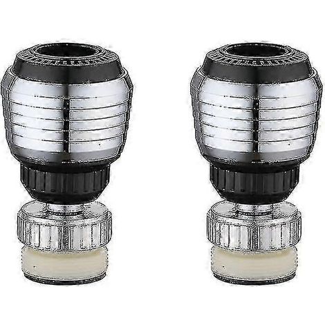 Aérateur de robinet réglable avec rotation à 360° pour cuisine et salle de bain, filtre à bulles (2 pièces) (1/4)