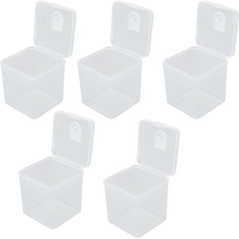 5 étuis de rangement pour éponges de maquillage transparents, antistatiques et portables, lot de 5, protection contre la poussière, pour poudre et fond de teint, voyage et maison (1/5)